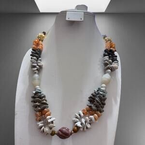 Vintage "Beggar Beads" Gemstone Necklace from India